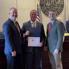 YEARS OF SERVICE: Nearly 20 Sumter PD employees, including Chief Russell  Roark, were among those recognized this month by the City of Sumter for  their years of service. Topping our list are