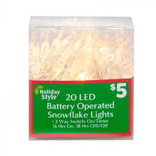 Led Battery Operated Snowflake Or Star Lights 10 Lights White Wire Assorted Dollar General Snowflake Lights Solar Powered Christmas Lights Twig Lights