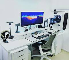 Pin By Eugene Sabwa On Edit Suites Workstations Gaming Stations Diy Computer Desk Gaming Desk Setup Game Room