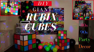 Black 90s Theme Party Decorations 80s 90s Party Decorations Diy Giant Rubix Cubes Dollar Tree Diy Pa 90s Party Decorations 90s Theme Party 90s Theme Party Decorations
