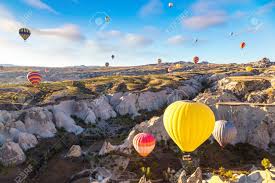 Unsure which region to choose? Hot Air Balloons Flight In Cappadocia Nevsehir Turkey In A Beautiful Summer Day Stock Photo Picture And Royalty Free Image Image 90107943