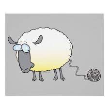Funny Ball Of Yarn Cloned Sheep Cartoon Yarn Humor Crochet Humor Knitting Humor