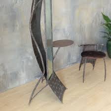 Get the folding chair storage rack here: Brutalist Metal Coat Rack With Side Chair 1950 1960