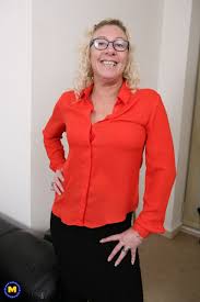 Mature blonde MILF shows off her seductive pierced nipples rides big dick - intense action