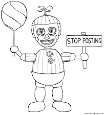 Showing 12 coloring pages related to fnaf. Balloon Boy Phantom Five Nights At Freddys Fnaf Coloring Pages Printable