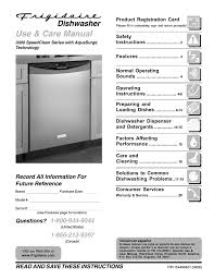 Check out the best in dishwashers with articles like how to troubleshoot dishwasher residue, what makes stainless steel turn blue in the dishwasher?, & more! Frigidaire 3000 Dishwasher User Manual Manualzz