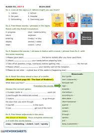 vocabulary and reading worksheet