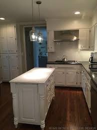 Using white is an excellent way to make small one quick way to spice up your white kitchen cabinets is to opt for a pop of color on the inside of the cabinetry. Before After Kitchen Reno With Painted Cabinets Home Bunch Interior Design Ideas