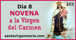 Virgen del carmen en la ceremonia religiosa realizada en tenerife por los pescadores de la isla canaria. Octavo Dia De La Novena A La Virgen Del Carmen