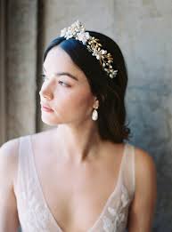 Buy Floral Wedding Crown, Floral Bridal Tiara, Pearl Bridal Crown, Pearl  Wedding Headpiece