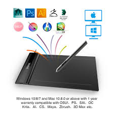 Many tablets, such as the huion h610 pro, have graphics pens that feature pressure sensitivity so that the boldness and thickness of the line you're drawing will vary based on your touch. Veikk S640 Digital Graphic Drawing Tablet 6x4 5080 Lpi 8192 Passivepen For Osu Drawing Tablet Digital Graphics Tablet