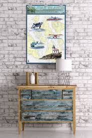 Details About San Juan Islands Wa Nautical Chart Lp Artwork Posters Wood Metal Signs