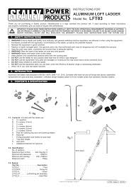 Check spelling or type a new query. Lft03 Aluminium Loft Ladder Model No Instructions For Manualzz