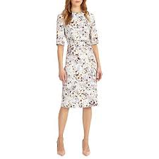 Buy Phase Eight Ember Floral Print Dress Mineral Online At Johnlewis Com Palm Print Dress Floral Print Dress Long
