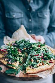 Chickpea Pizza With Spring Greens And Asparagus Glutenfree Explore Pinterest Glutenfree Pizza Explore Pinterest Feed T Food Healthy Recipes Recipes
