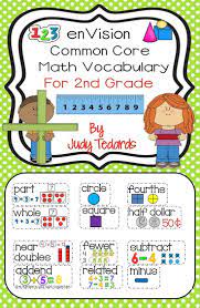 Envision Common Core Math Vocabulary Cards For 2nd Grade Math Vocabulary Common Core Math Envision Math