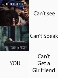 A quiet place directed by john krasinski is a genuine and tensed horror/thriller. Bird Box Movie Memes Startseite Facebook