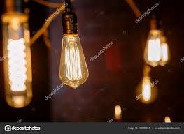 Creative Lamp Lights Festive Wedding Dinner Table Dark Dim Lamp Stock Photo C Annademy 193899964