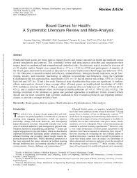 Source from global fun board game manufacturers and suppliers. Pdf Board Games For Health A Systematic Literature Review And Meta Analysis