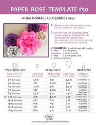 Paper Flower Size Chart Www Bedowntowndaytona Com