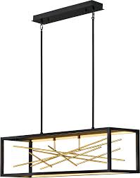 Fredrick Ramond Fr46406blk Styx Modern Black Led Kitchen Island Lighting Fr 46406blk