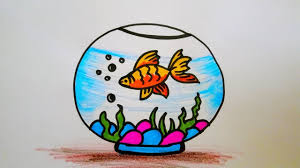 Other ocean animals (animals that live in the ocean at least some of the time but are not scientifically considered fish) How To Draw A Fish Tank Aquarium Drawing With Goldfish Coloring Youtube