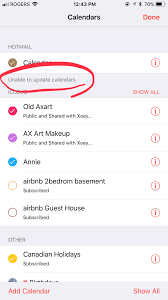 Calendars App Displaying Exclamation Poin Apple Community