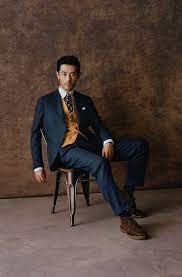 A Tailored Winter Wardrobe Drake S Blue Suit Outfit Mens Fashion Classic Gentleman Style