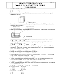 Gambar 1.3 balok dengan kubus satuan jawaban siswa dari soal no. Soal Ujian Mtk Kelas 5