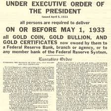 On june 5, 1933, at the behest of the president, congress took the next step, passing a joint resolution making it illegal to require payment in gold or a particular kind of coin or currency, or in an amount in money of the united states measured thereby. any provision in a private or public contract promising payment in gold was thereby. Gold Confiscation Could It Happen Again Jp Koning