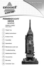 Bissell Powergroom Helix Rewind Manual Bissell Powergroom Helix Rewind Vacuum 98n4 Manual