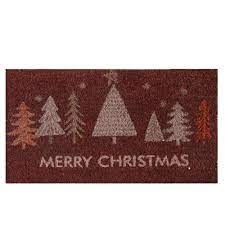 Best solid outdoor christmas doormat. Rubber Cal Merry Christmas Oh Christmas Tree 18 In X 30 In Coir Door Mat 10 110 003 The Home Depot