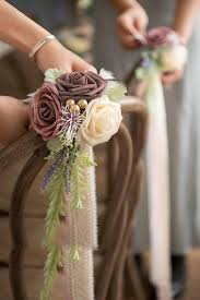 Wedding Aisle Decoration Pew Flowers Set Of 8 Wedding Aisle Decorations Wedding Flower Arrangements Plum Wedding Decorations
