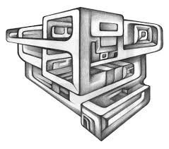 cubic perspective by farboart on deviantart intro to art one point perspective high school art projects