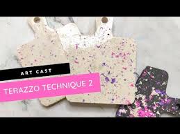 Terrazzo the easy way with CrafTangles Art Cast Jesmonite Alternative