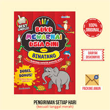 Contoh mewarnai kaligrafi anak tk paud dan sd yang bisa anda save lalu dicetak untuk diwarnai oleh anak anak selain itu juga sudah kami siapkan beberapa gamabar sedih itu manusiawi tetapi gimana kamu. Buku Mewarnai Usia Dini Tema Binatang Anak Paud Tk Terbaru Agustus 2021 Harga Murah Kualitas Terjamin Blibli