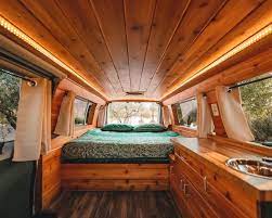 It is a custom layout as requested by the original purchaser. Boho Vans Built Camper Van In A Ford And Brought It Onto Shark Tank