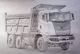 Firstly, create a silhouette of the cabin and complete the stage by creating a cargo compartment. How To Draw A Truck For Beginners Pencil Drawing Tutorial