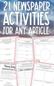 This Set Of 21 Newspaper Activities Are Perfect For Your Language Arts And Social Stud Substitute Teacher Activities Teacher Activities Social Studies Notebook