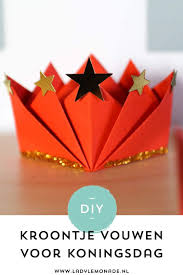 Bekijk meer ideeën over kroon patroon, kroon, vilten kroon. Kroon Vouwen Dit Origami Kroontje Is Super Leuk Voor Koningsdag