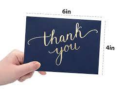 Thank your guests with beautiful thank you cards and thank you notes in bulk from oriental trading at the lowest prices. 100 Thank You Cards Bulk Thank You Notes Navy Blue Gold Blank Note Cards With Envelopes Buy Thank You Cards Business Customer Thank You Cards Cards Thank You Business Invitation Letter