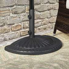 Comes with an adjustable steel tube that fits most outdoor umbrella frames. Sheehan Polystone Half Umbrella Base Outdoor Umbrella Stand Market Umbrella Outdoor Umbrella