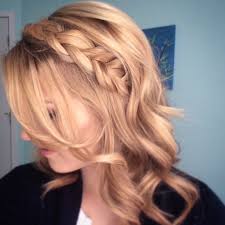 This style definitely requires some skills, but on longer hair, it's pretty easy to master (no french braiding. Beautiful Braided Headband Hair Down Curled Lexie Hair And Make Up
