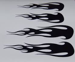 Bike Helmet Clipart Black And White Custom Flame Vinyl Decals Bike Helmet Stickers Black Set Of 2 New 118 Ebay Custom Bikes Bike Helmet Dirt Bike Helmets