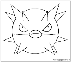 88 free printable coloring pages of pokemon series characters. Qwilfish Pokemon Coloring Pages Cartoons Coloring Pages Coloring Pages For Kids And Adults