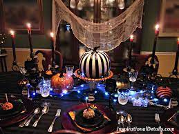 You'll love these halloween dinner party tablescape ideas! Halloween Dinner Party A Spooky Gourmet Group Affair Inspirational Details