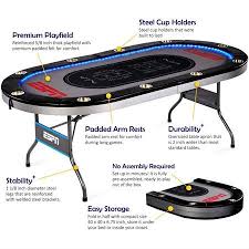 Espn 10 Player Premium Foldable Poker Table In Laid Led Lights Gray Walmart Com In 2020 Poker Table Poker Player Card