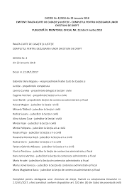In urma unei solicitari adresate tribunalului bucuresti, hotnews a publicat in extenso hotararea judecatoreasca prin care avocatii valeriu stoica, gheorghe florea si traian briciu au obtinut au fost scrise până acum 5 de comentarii cu privire la articolul hotarare judecatoreasca de 101 pagini. Https Static Anaf Ro Static 10 Anaf Legislatie Diccj 4 2018 Pdf