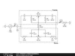 Passive 2 Band Baxandall Tone Control Circuit Passive Band Circuit