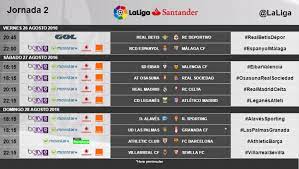2 results / page 1 of 1. The Kickoff Times For Matchday 2 Of Laliga Santander 2016 17 Laliga
